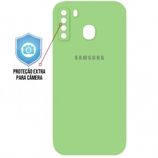 Capa para Samsung Galaxy A21 - Case Emborrachada Protector Verde Abacate